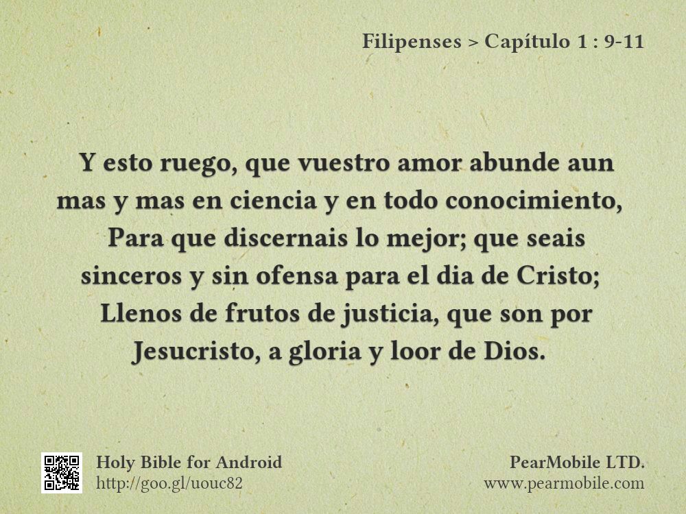 Filipenses, Capítulo 1:9-11